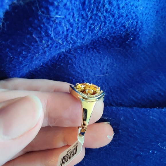 Nwt yellow gold orange citrine, size 9 - Picture 3 of 9